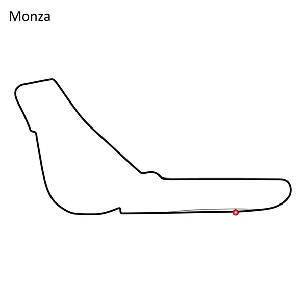 Monza Grand Prix Závodní Trať Obvod Pro Motorsport Autosport Vektorové — Stockový vektor