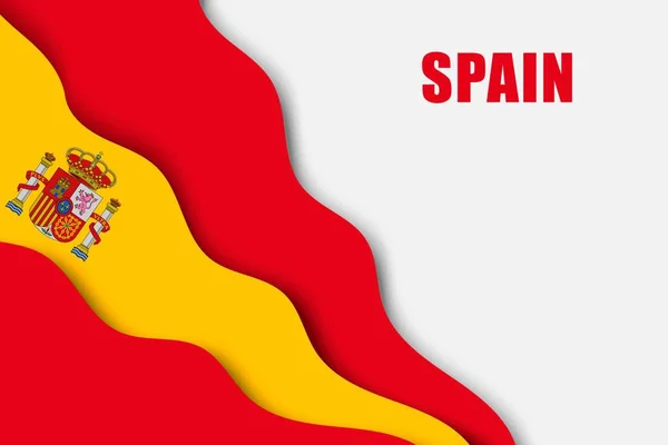 Papieru Wyciąć Tło Flaga Hiszpania — Wektor stockowy