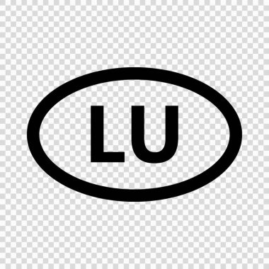 Lüksemburg kodu sembolü. ülkenin kısa adı. Etki alanı adı