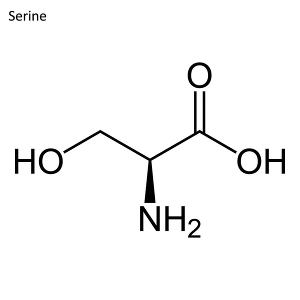 Formula Scheletrica Molecola Aminoacidi — Vettoriale Stock