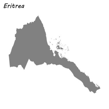 Eritre kaliteli harita. Vektör çizim