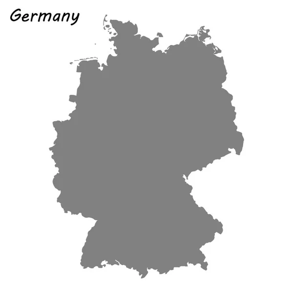 독일의 고품질 지도입니다 일러스트 — 스톡 벡터