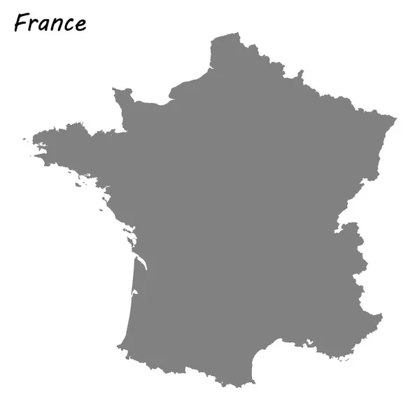 Mapa Alta Calidad Francia Ilustración Vectorial — Vector de stock