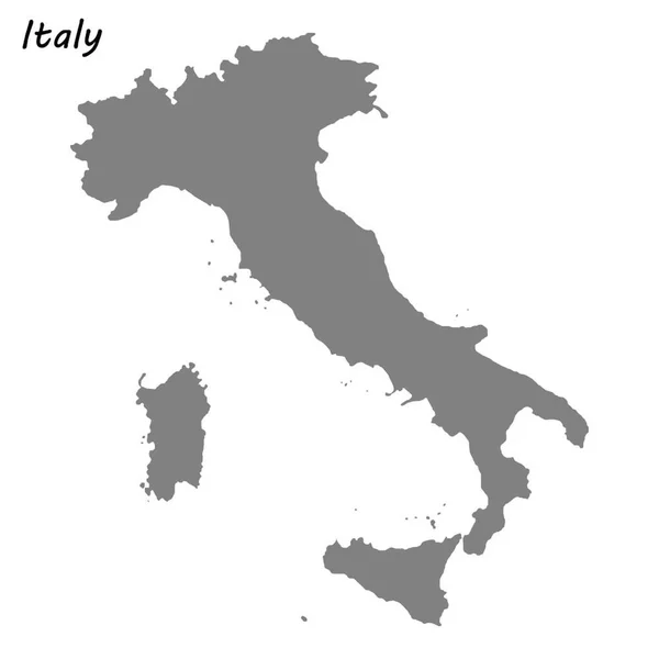 Hochwertige Landkarte Von Italien Vektorillustration — Stockvektor
