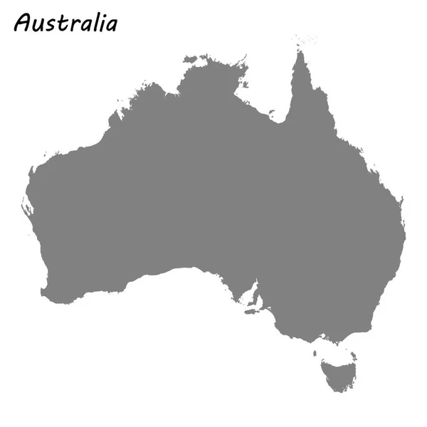 オーストラリアの高品質の地図です ベクトル図 — ストックベクタ