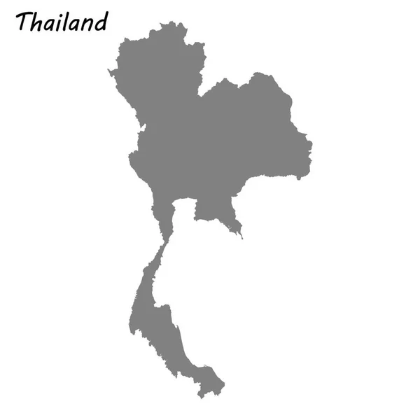 Carte Haute Qualité Thaïlande Illustration Vectorielle — Image vectorielle