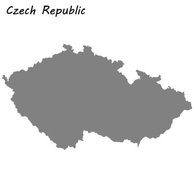 Yüksek kaliteli harita Çek Cumhuriyeti. Vektör çizim