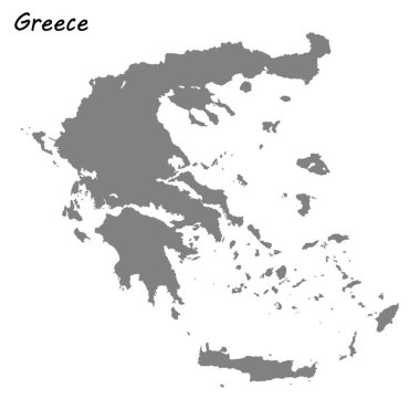 Yüksek kaliteli Yunanistan Haritası. Vektör çizim