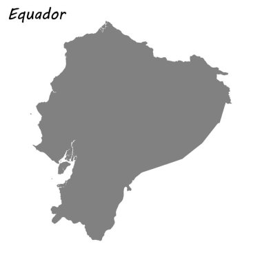 Yüksek kaliteli Haritası Ekvator. Vektör çizim