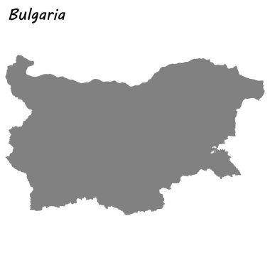 Yüksek kaliteli Bulgaristan Haritası. Vektör çizim