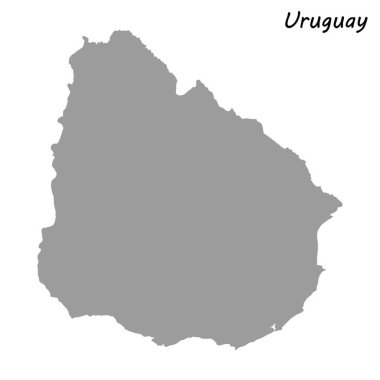 Yüksek kaliteli Uruguay Haritası. Vektör çizim