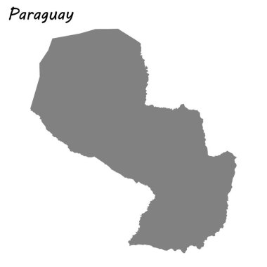 Yüksek kaliteli harita Paraguay. Vektör çizim