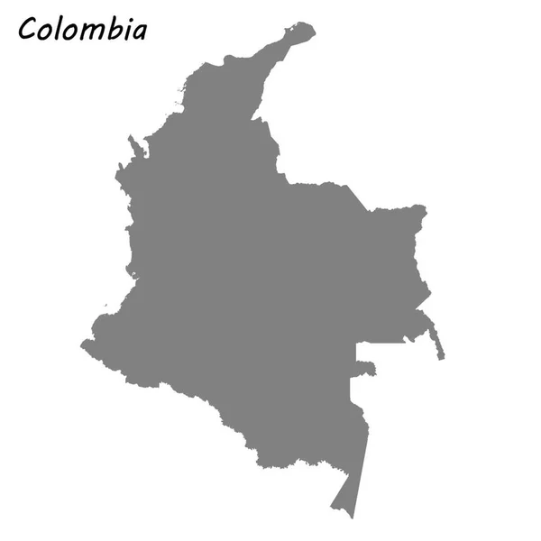 Mapa Alta Calidad Colombia Ilustración Vectorial — Archivo Imágenes Vectoriales