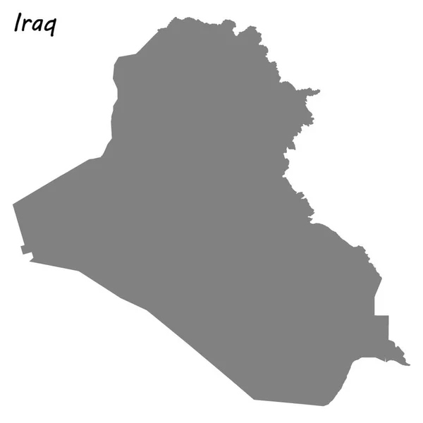 Hoge Kwaliteit Kaart Van Irak Vectorillustratie — Stockvector