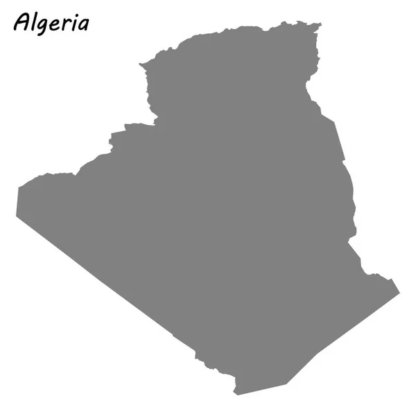 High Quality Map Algeria Векторная Иллюстрация — стоковый вектор