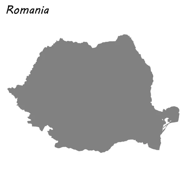 Vysoce Kvalitní Mapa Rumunska Vektorové Ilustrace — Stockový vektor