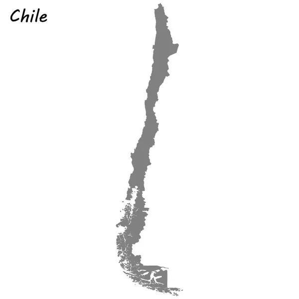 High Quality Map Chile Vector Illustration — Stock Vector