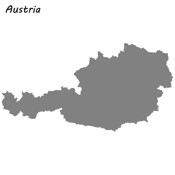 Hochwertige Landkarte Von Österreich Vektorillustration — Stockvektor