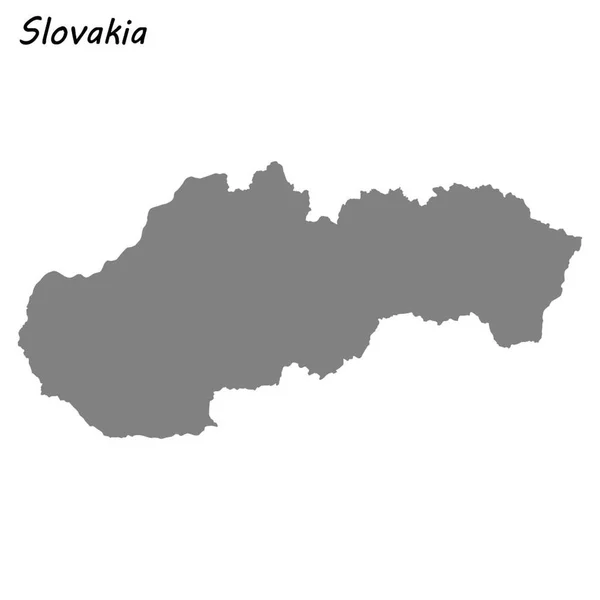 Vysoce Kvalitní Mapa Slovenska Vektorové Ilustrace — Stockový vektor