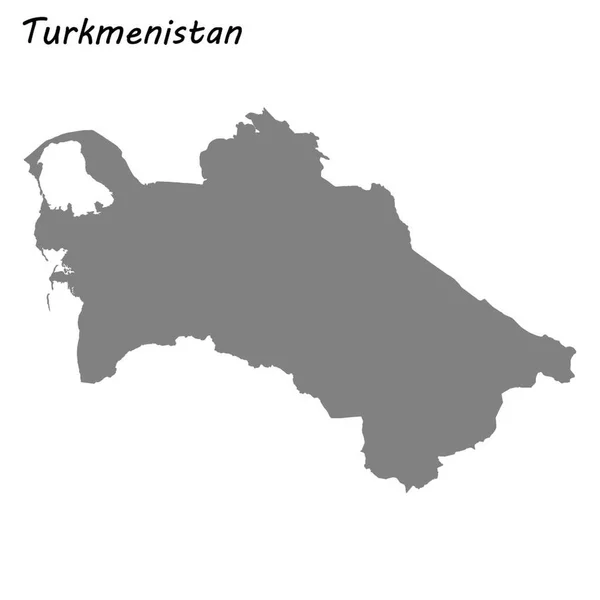 Vysoce Kvalitní Mapa Turkmenistánu Vektorové Ilustrace — Stockový vektor