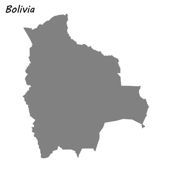 Hög Kvalitet Karta Över Bolivia Vektorillustration — Stock vektor