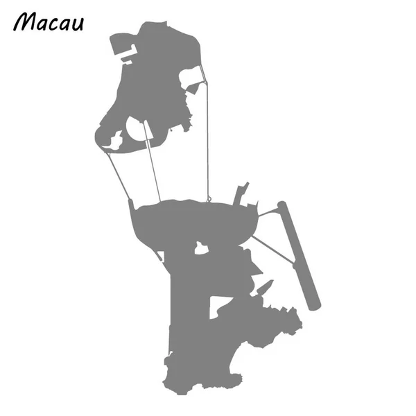Carte Haute Qualité Macao Illustration Vectorielle — Image vectorielle