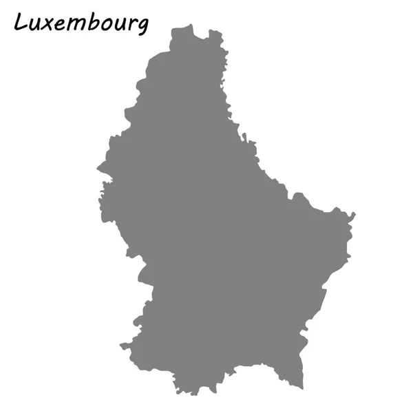 Kaart Van Hoge Kwaliteit Van Luxemburg Vectorillustratie — Stockvector