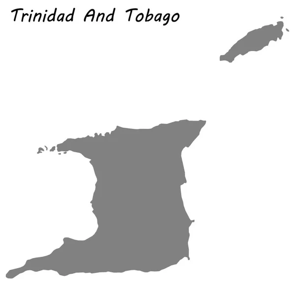 Carte Haute Qualité Trinité Tobago Illustration Vectorielle — Image vectorielle