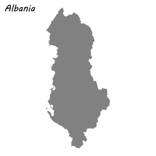 Mapa Alta Calidad Albania Ilustración Vectorial — Vector de stock