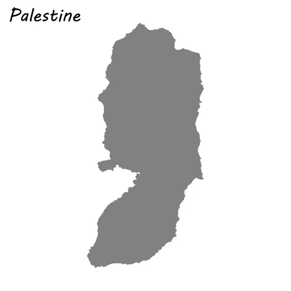 Vysoce Kvalitní Mapa Palestiny Vektorové Ilustrace — Stockový vektor