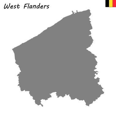 West Flanders yüksek kalite Haritası Belçika bir il olduğunu