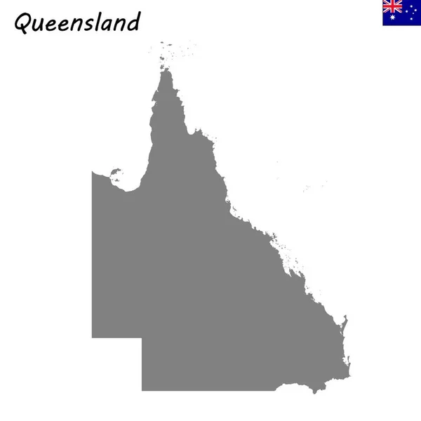 Mapa Alta Calidad Estado Australia — Archivo Imágenes Vectoriales