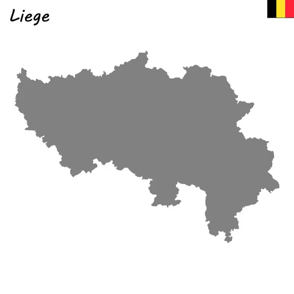 High Quality Map Liege Province Belgium — Stock Vector