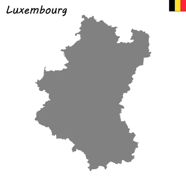 Carte Haute Qualité Luxembourg Est Une Province Belgique — Image vectorielle