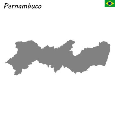Pernambuco yüksek kaliteli harita Brezilya bir devlet olduğunu