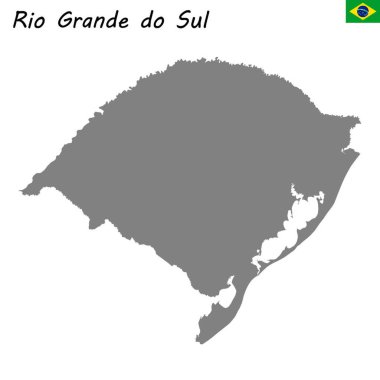Yüksek kaliteli harita Rio Grande do Sul Brezilya bir devlet olduğunu