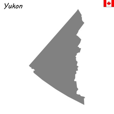 Yüksek kalite Yukon bir Kanada Eyaleti haritasıdır