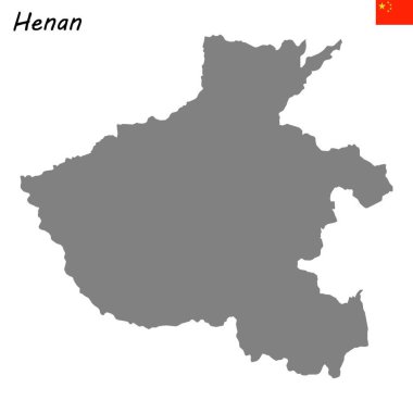 Yüksek kalite Henan Eyaleti Çin haritasıdır
