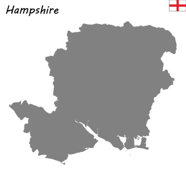 İngiltere'nin bir tören ilçe yüksek kalite haritasıdır. Hampshire