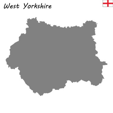 İngiltere'nin bir tören ilçe yüksek kalite haritasıdır. West Yorkshire