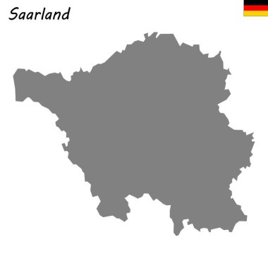 Almanya devlet yüksek kalite haritasıdır. Saarland