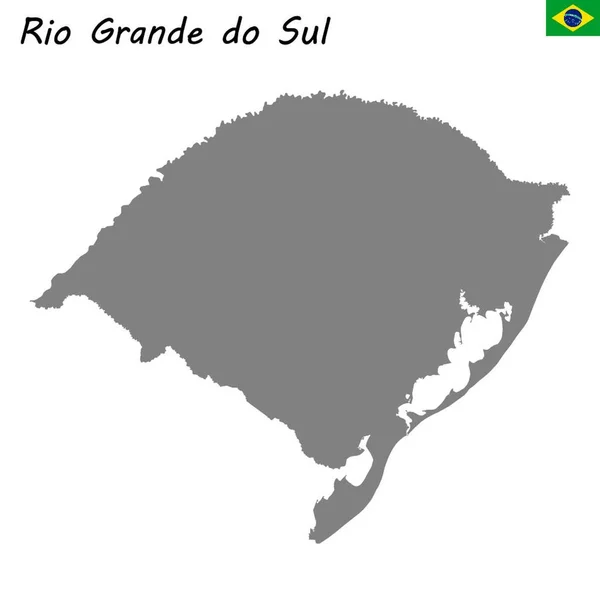 High Quality Map Rio Grande Sul State Brazil — Stock Vector