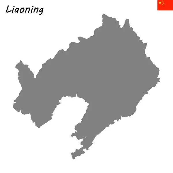 Υψηλής Ποιότητας Χάρτης Liaoning Είναι Μια Επαρχία Της Κίνας — Διανυσματικό Αρχείο