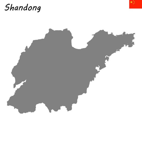 High Quality map of Shandong is a province of China