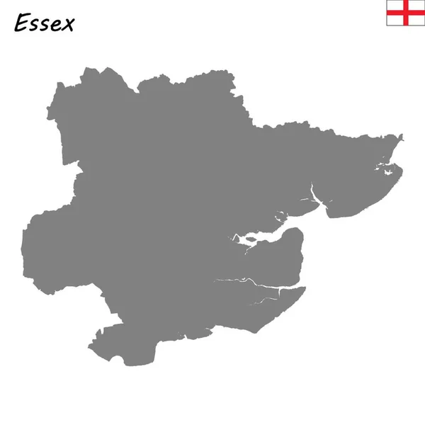 High Quality Map Ceremonial County England Essex — Stock Vector