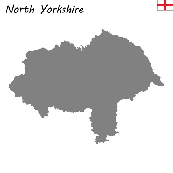 Карта High Quality Графство Англии Северный Йоркшир — стоковый вектор
