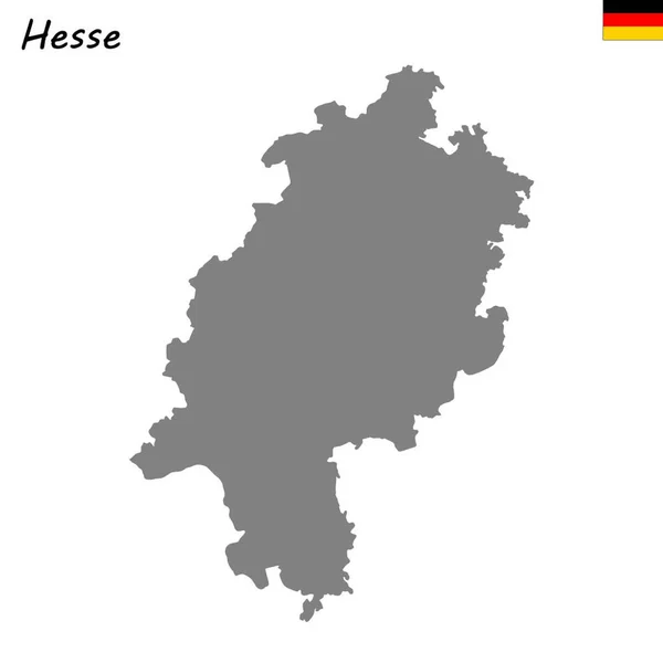 High Quality Map State Germany Hesse — Stock Vector