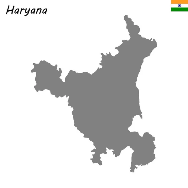 Mapa Alta Calidad Haryana Estado India — Archivo Imágenes Vectoriales