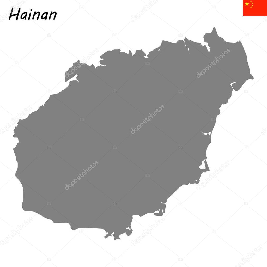 High Quality map of Hainan is a province of China
