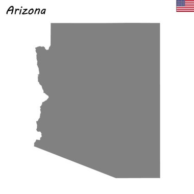 Yüksek kaliteli harita devlet Amerika Birleşik Devletleri. Arizona